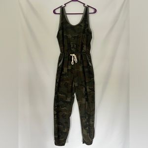 army camo long pants romper